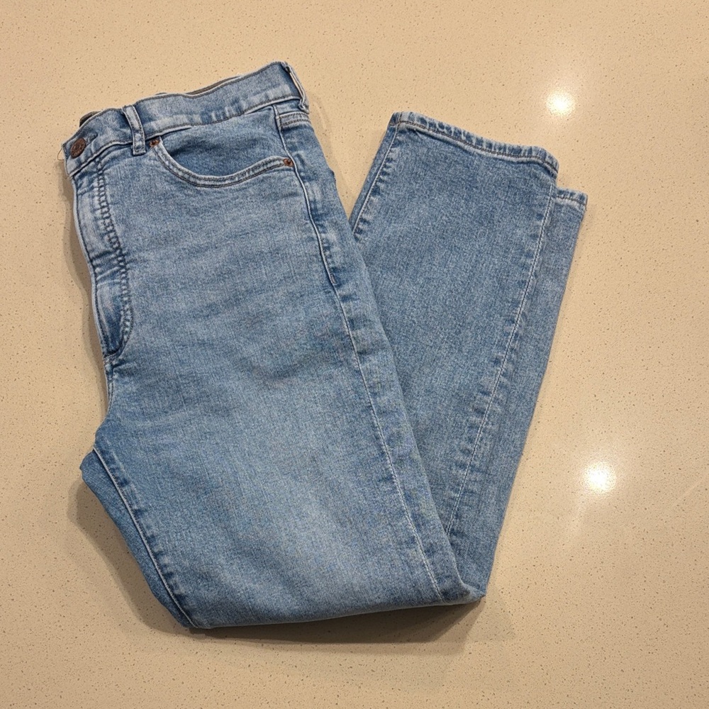 Express Light Blue Slim Ankle Jeans